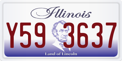 IL license plate Y593637