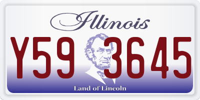 IL license plate Y593645