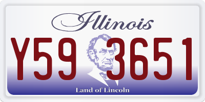 IL license plate Y593651