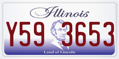 IL license plate Y593653