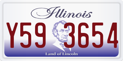 IL license plate Y593654