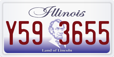 IL license plate Y593655