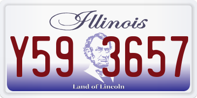 IL license plate Y593657