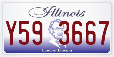 IL license plate Y593667