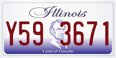 IL license plate Y593671