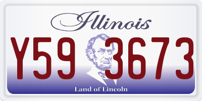 IL license plate Y593673