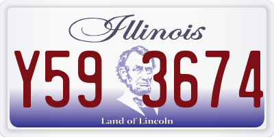 IL license plate Y593674