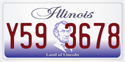 IL license plate Y593678