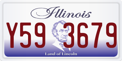 IL license plate Y593679