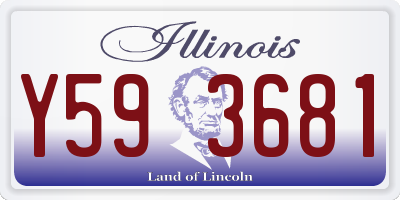 IL license plate Y593681