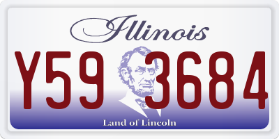 IL license plate Y593684