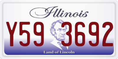 IL license plate Y593692