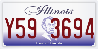 IL license plate Y593694