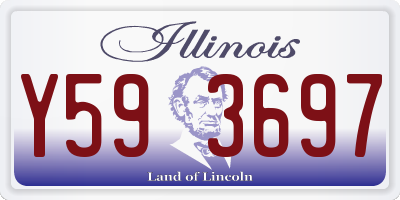 IL license plate Y593697