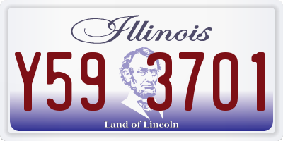 IL license plate Y593701