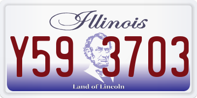 IL license plate Y593703