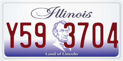 IL license plate Y593704
