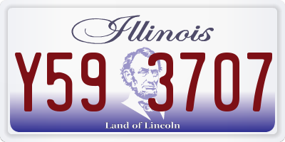 IL license plate Y593707