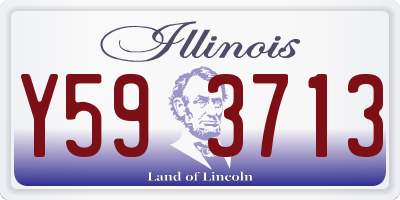 IL license plate Y593713
