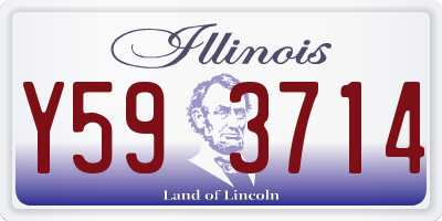 IL license plate Y593714