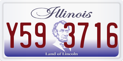 IL license plate Y593716