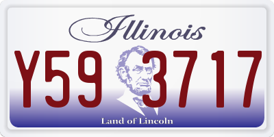 IL license plate Y593717