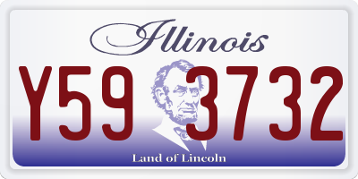 IL license plate Y593732