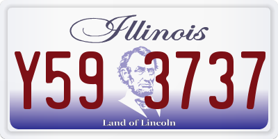 IL license plate Y593737