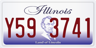 IL license plate Y593741
