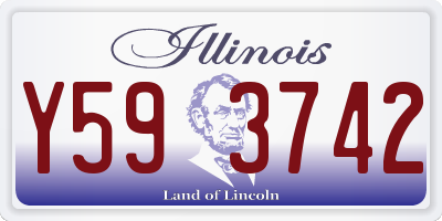 IL license plate Y593742