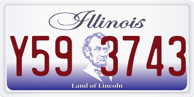 IL license plate Y593743