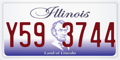 IL license plate Y593744