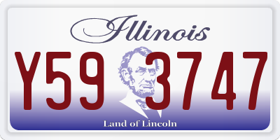 IL license plate Y593747