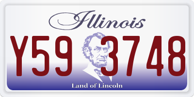 IL license plate Y593748