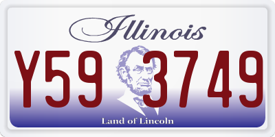 IL license plate Y593749