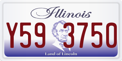IL license plate Y593750