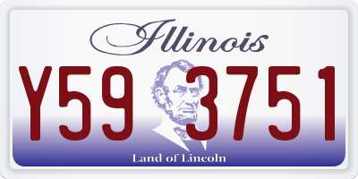 IL license plate Y593751