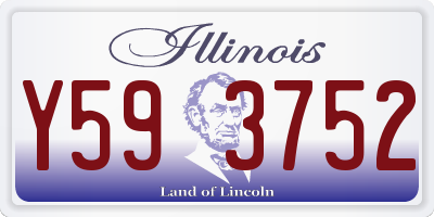 IL license plate Y593752