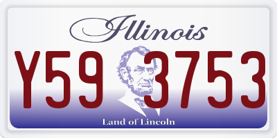 IL license plate Y593753