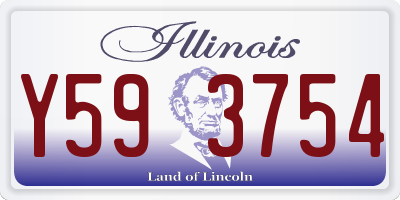IL license plate Y593754