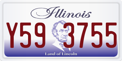 IL license plate Y593755