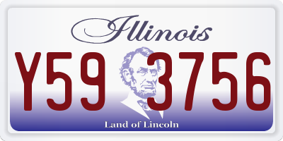 IL license plate Y593756