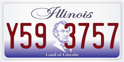 IL license plate Y593757