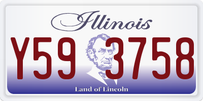 IL license plate Y593758