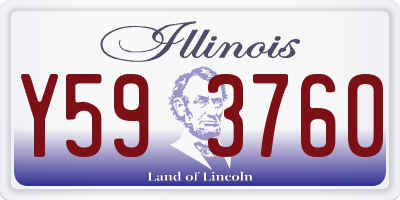 IL license plate Y593760