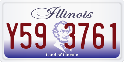 IL license plate Y593761