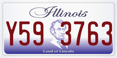 IL license plate Y593763