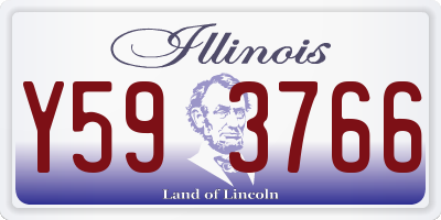 IL license plate Y593766