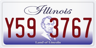 IL license plate Y593767