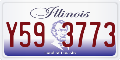 IL license plate Y593773